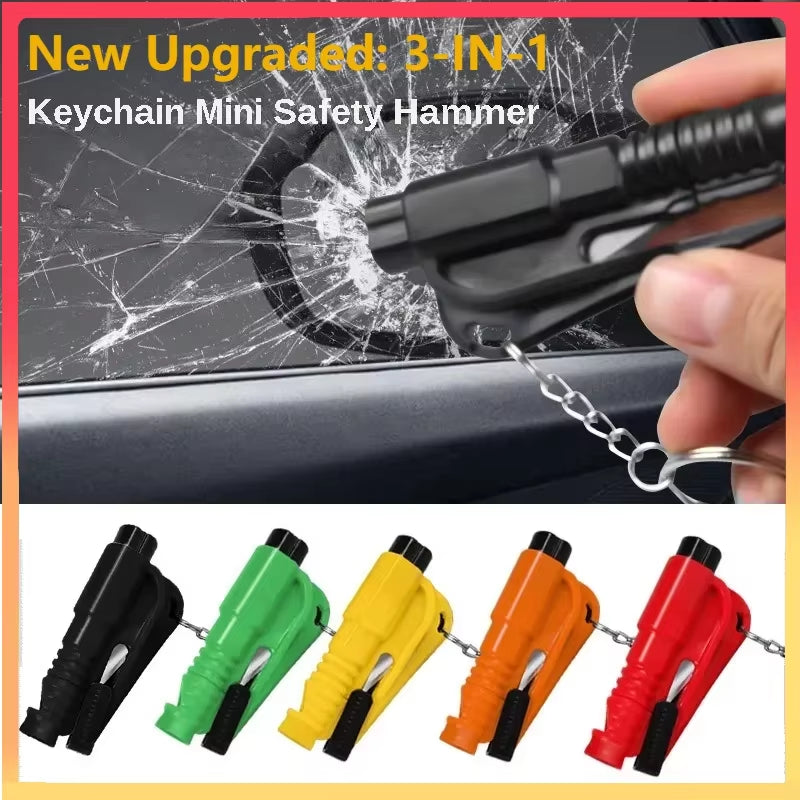 Safety Hammer Car Escape Tool 3-In-1 Window Breaker Seat Belt Cutter Compact Emergency Hammer Escape Tool for Car Accessories