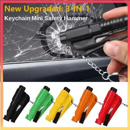 Safety Hammer Car Escape Tool 3-In-1 Window Breaker Seat Belt Cutter Compact Emergency Hammer Escape Tool for Car Accessories