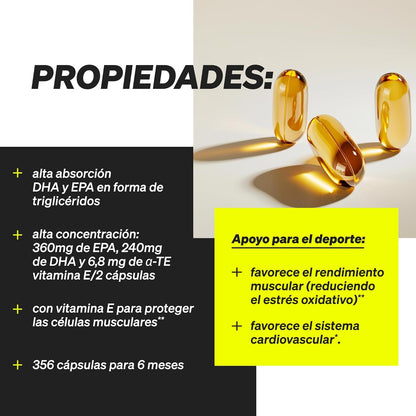 Omega 3 2000Mg Por Dosis Diaria – 365 Cápsulas De Omega-3 – Máxima Concentración De DHA 240Mg Y EPA 360Mg – Probada En Laboratorio Y Fabricada En Alemania