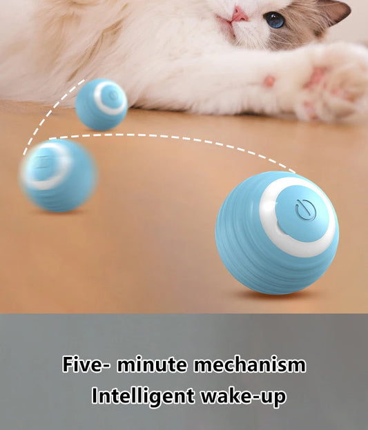 Pelota interactiva para gatos, juguetes inteligentes para gatos, bola mágica rodante automática para interiores, juguete interactivo electrónico para gatos, accesorios de juego para gatos